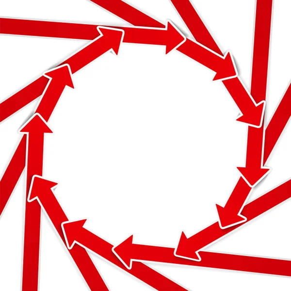 Setas Circulares Vetoriais Isoladas Ponteiro Loop Com Espaço Branco Para —  Vetores de Stock