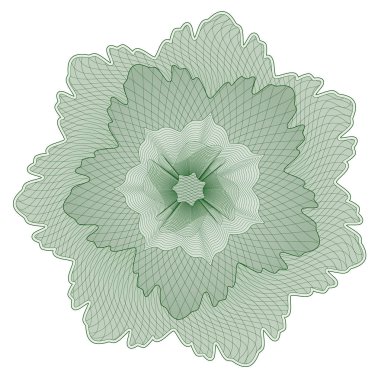 Guilloche desen, filigran, rozet (satır öğeleri) para tasarım, fiş, para birimi, hediye sertifikası, kupon, banknot, diploma, onay, Not için