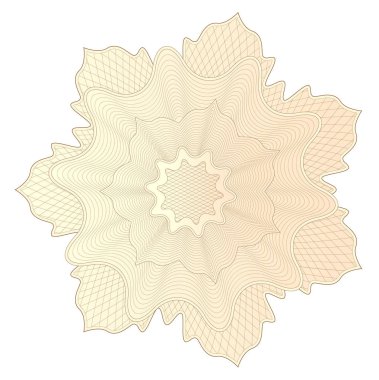 Guilloche desen, filigran, rozet (satır öğeleri) para tasarım, fiş, para birimi, hediye sertifikası, kupon, banknot, diploma, onay, Not için