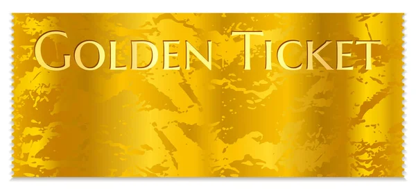 Altın Sinema Bilet Şablonu Oluklu Desenli Altın Arka Plan Üzerinde — Stok Vektör
