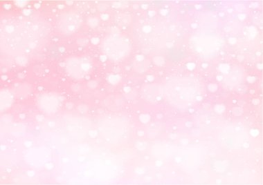 Bokeh yürekleri ışık boş geçmiş. Pembe vektör zemin ile aşk mektubu (kutlama Sevgililer günü için romantik güzel desen tasarım)