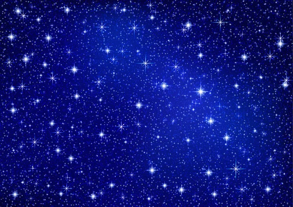 Starry Sparkle Vector Background Twinkle Stars Lean Night Blue Sky Stock Vector