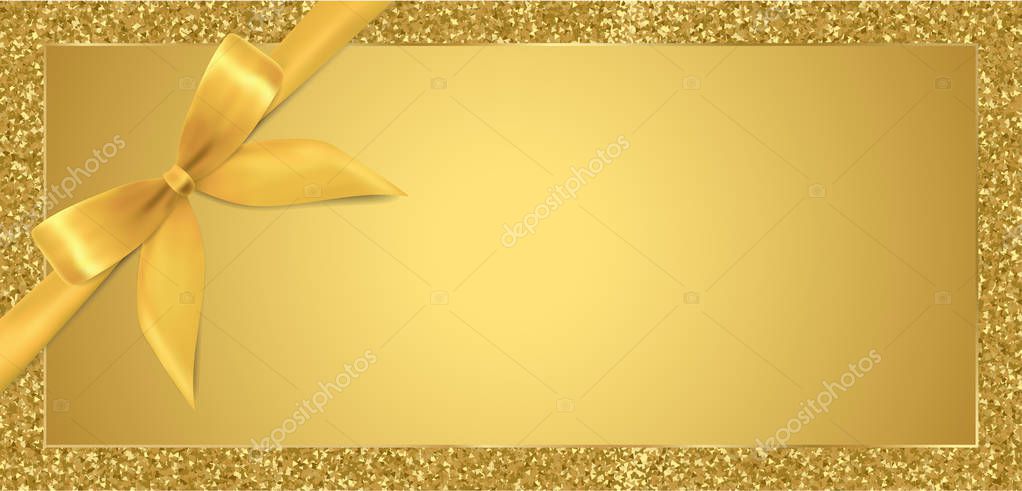 Golden Ticket Gift Voucher Gift Certificate Sparkle Glitter Frame
