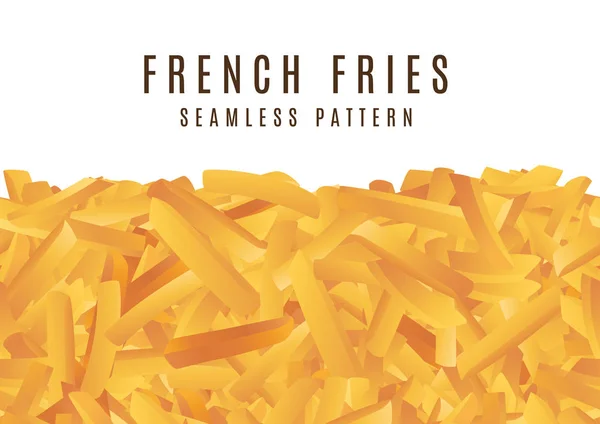 Vector Pommes Frites Sömlösa Mönster Med Tom Plats För Text — Stock vektor