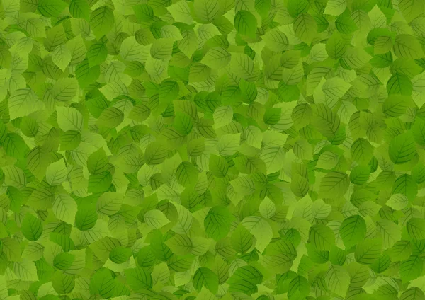 Grüne Blätter Nahtloses Muster Vektorhintergrund — Stockvektor
