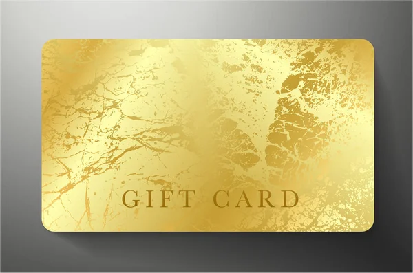 Cadeaubon Met Gouden Koninklijke Textuur Geïsoleerd Zwarte Luxe Achtergrond Golden — Stockvector