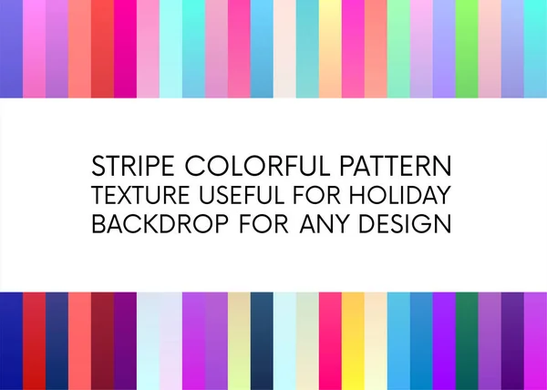 Stripe Kleurrijke Patroon Verticale Regenboog Multi Gekleurde Lijnen Textuur Nuttig — Stockvector