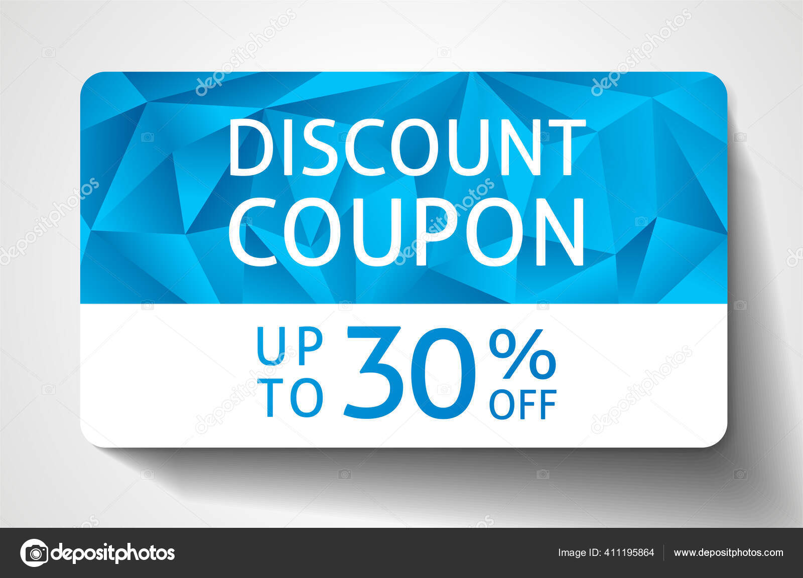 Discount Coupon Abstract Blue Polygon Background Geometric Poly Pattern ...