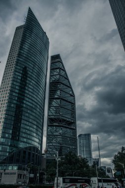 Paseo de la Reforma Mexico City'de bir görünümünü.
