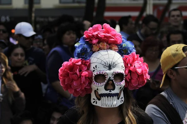Tag Der Totenparade Mexiko Stadt — Stockfoto