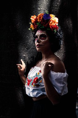 Catrina sesion birkaç gün befor Meksika ölü kutlama günü