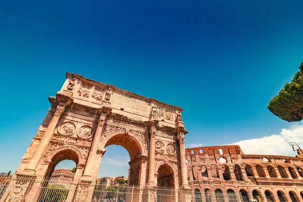 Zafer Arch Konstantin Roma, İtalya, Colosseum yakınındaki görüntü tonda
