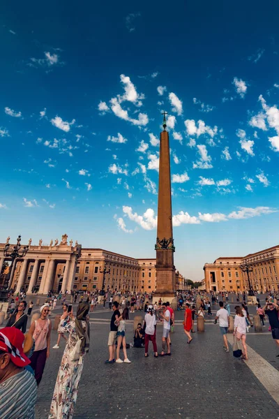 Vatican Rome Italie Août 2017 Obélisque Égyptien Ancien Vatican Sur — Photo