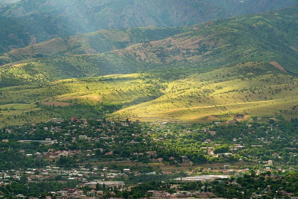 Beautiful village in mountains — Stock Photo, Image