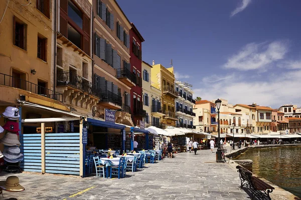 Chania Greece May 2018 View Seafront Old Town Chania City Stock Photo