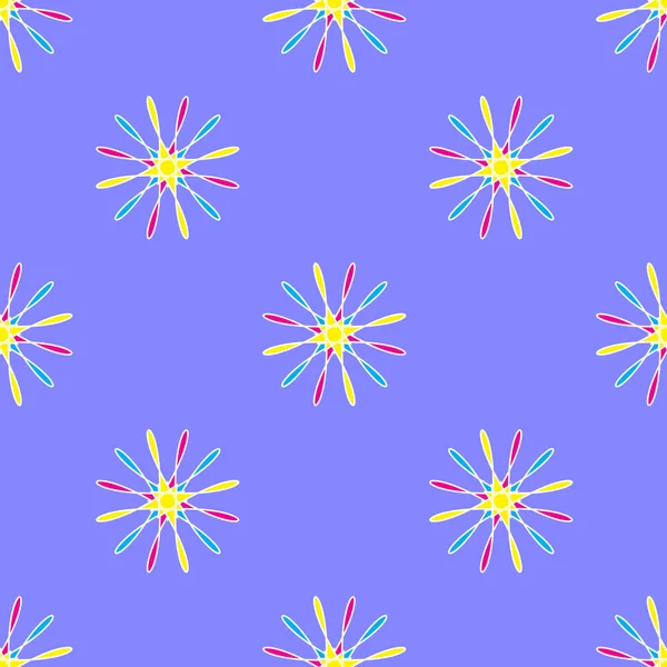 Kwiatowy Wzór Fioletowym Tle — Zdjęcie stockowe