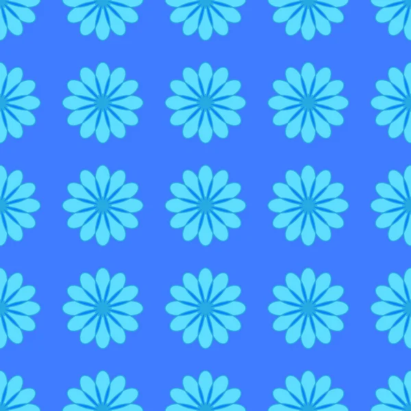 Floral Pattern Blue Background — Stock Photo, Image