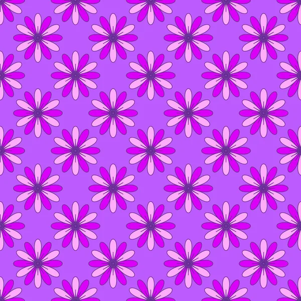 Абстрактный Цветочный Узор Фиолетовом Фоне — стоковый вектор