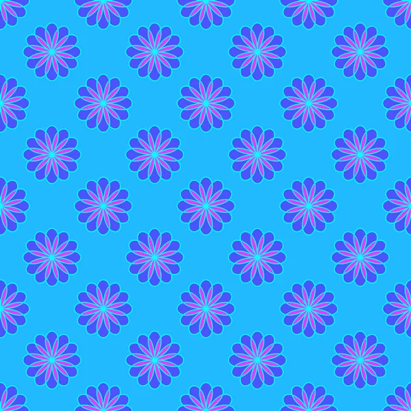 Floral Seamless Pattern Light Blue Background — Stock Photo, Image