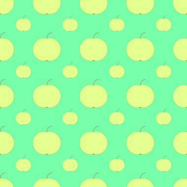 Neon yeşili arka plan üzerinde Apple seamless modeli