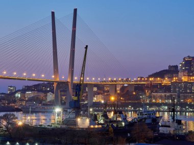 Vladivostok gece ışıkları     