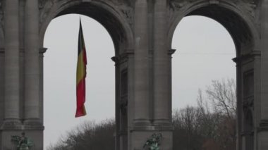 Bruxelles, Belçika - 02/14/2017view Cinquantenaire Park