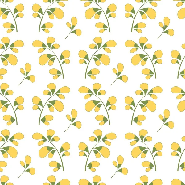 Şirin renkli moda basit Şam yapraklı verilirse, soyut söğüt dalı vektör Dikişsiz desen bahar renkleri.