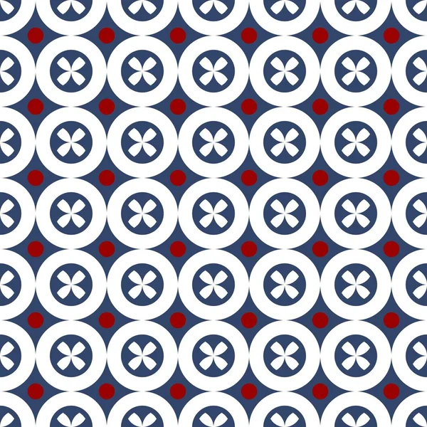 Красный Синий Белый Вектор Арт Деко Многоцветные Элементы Геометрической Формы — стоковый вектор
