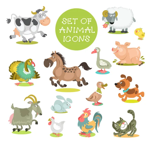 Cartoon animals vector — Stock Vector