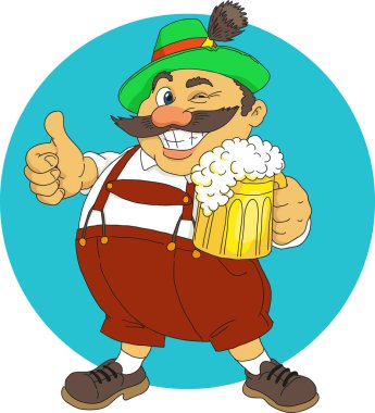 vektör Bavyera erkekler