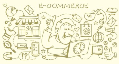 infographics arka plan e-ticaret