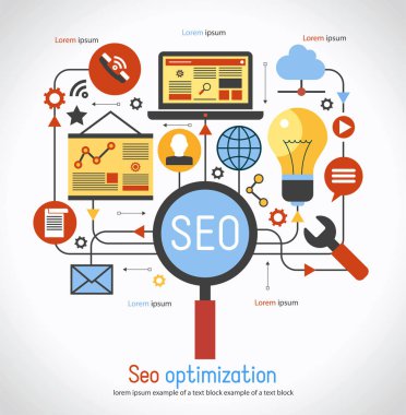 Infographics arka plan seo optimizasyon