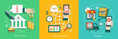 Düz vektör Internet bankacılığı