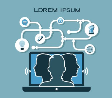 Vektör illüstrasyon iş iletişimi