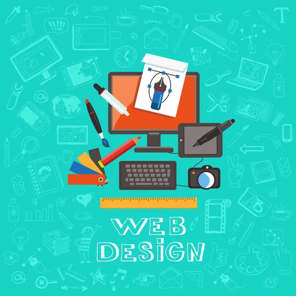 Illustration vectorielle web design — Image vectorielle