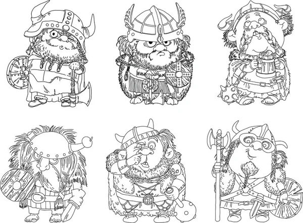 Ilustração vetorial Vikings —  Vetores de Stock