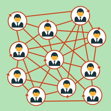 Vektör çizim sosyal ağ