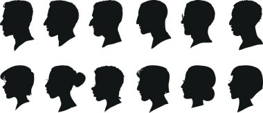 vektör Portreler bir dizi