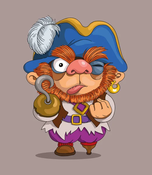 Divertido pirata de dibujos animados — Archivo Imágenes Vectoriales