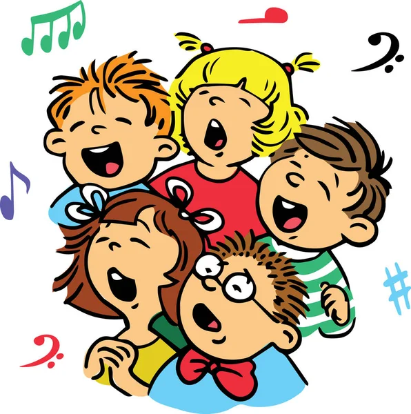 Groupe Dessin Anim Enfants Chanter Dans Chorale cole Groupe Dessin Anim Enfants Chanter Dans Chorale cole