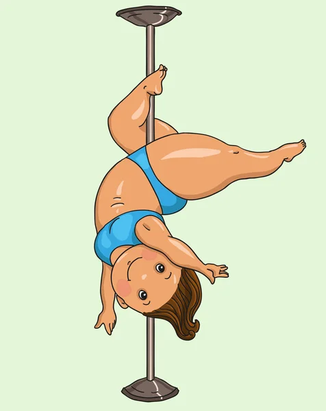 Pole dance illustration — Stock Vector