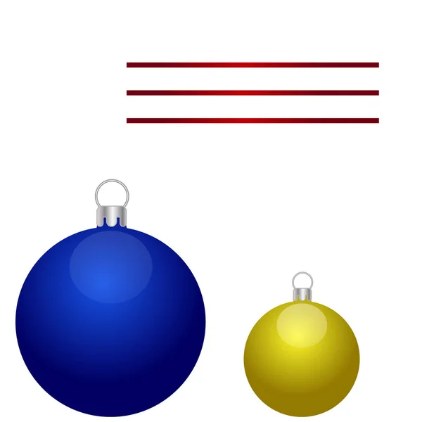 Kaart Met Kerstballen — Stockvector