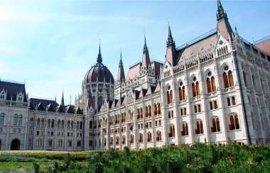 Budapeşte Parlamento binası, Macaristan, arkadan 