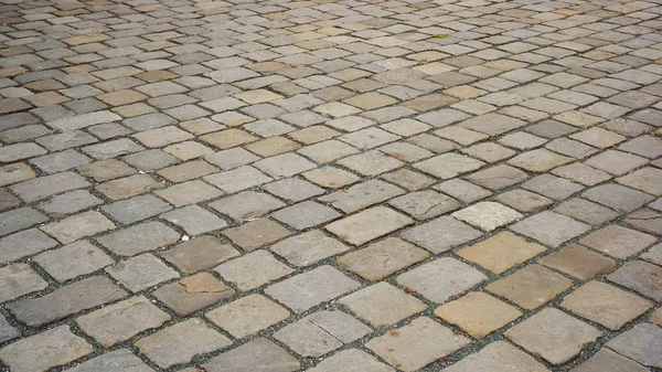 Kahverengi Gri Arnavut Kaldırımları Bir Kaldırım — Stok fotoğraf