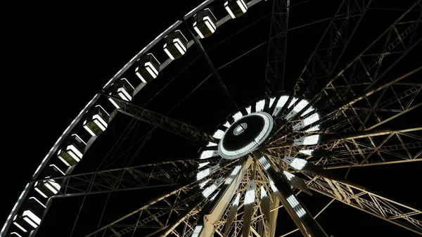 Detail Illuminated Ferris Wheel Budapest — Stock Photo, Image