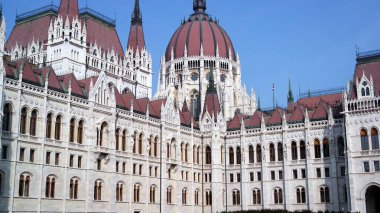 Budapeşte Parlamento binası, Macaristan, arkadan 