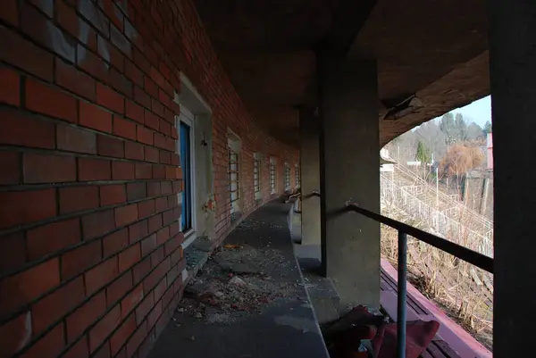 Dentro Estádio Futebol Abandonado Decadente Brno Urbex — Fotografia de Stock