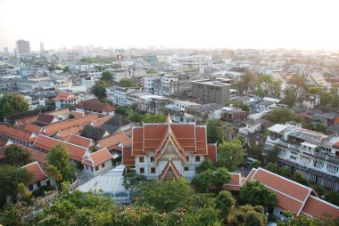 Golden Mountain Tapınağı, Tayland Bangkok Panorama
