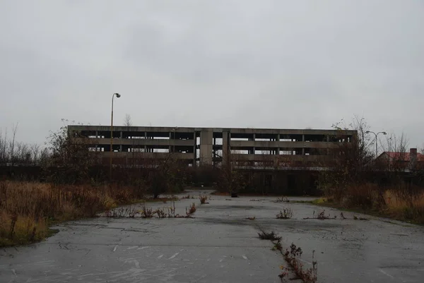 Urbex Exterior Barracones Abandonados Inacabados —  Fotos de Stock