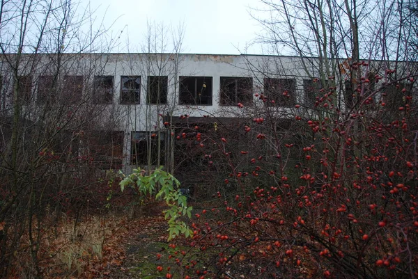 Urbex Exterior Edifício Coberto Abandonado Quartéis — Fotografia de Stock